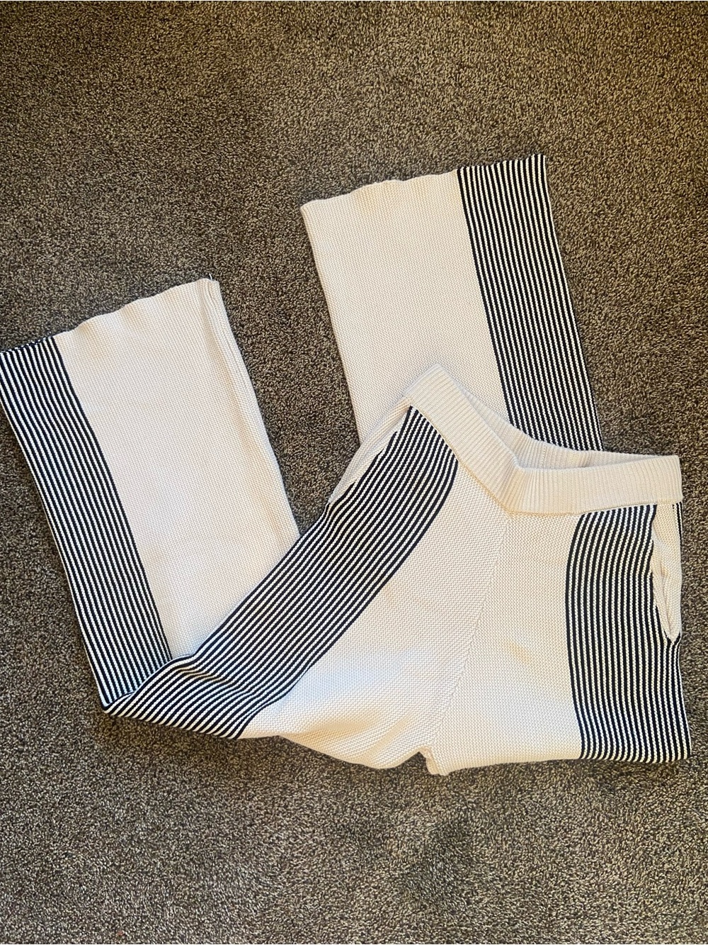 NWT Heyson Chunky Knit Oatmeal Comfy Ribbed High Waist Pants Small